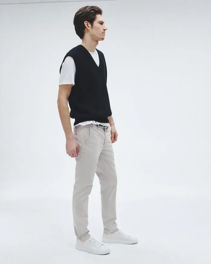 Men Pants Rag 038 Bone Fit 2 Stretch Twill Chino Dark Grey