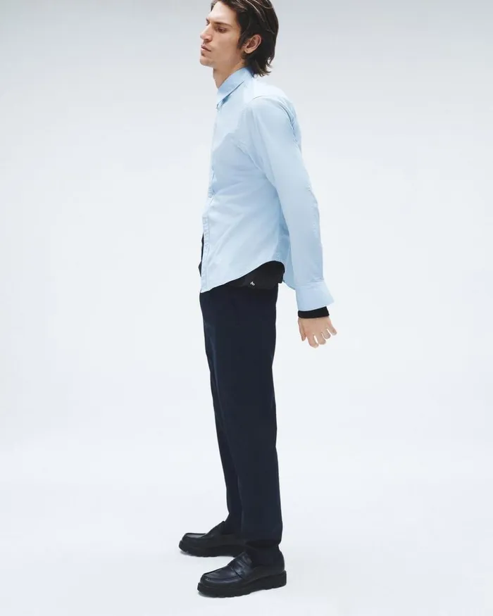 Men Pants Rag 038 Bone Lennox Tropical Wool Trouser Navy