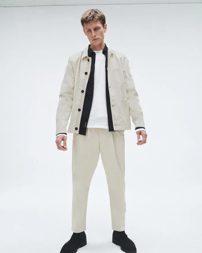 Men Pants Rag 038 Bone Pleated Cotton Chino Turtledove