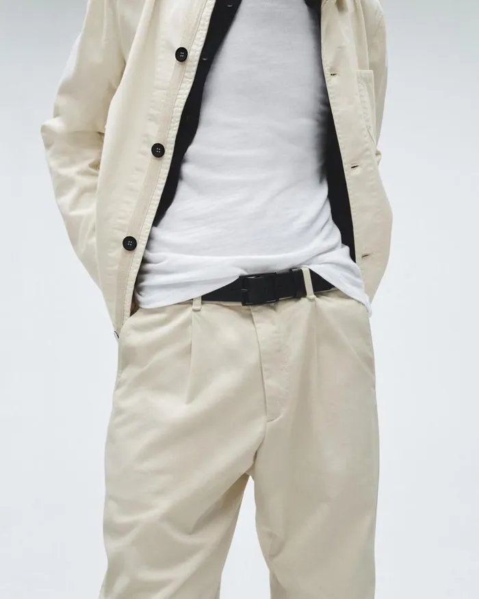 Men Pants Rag 038 Bone Pleated Cotton Chino Turtledove