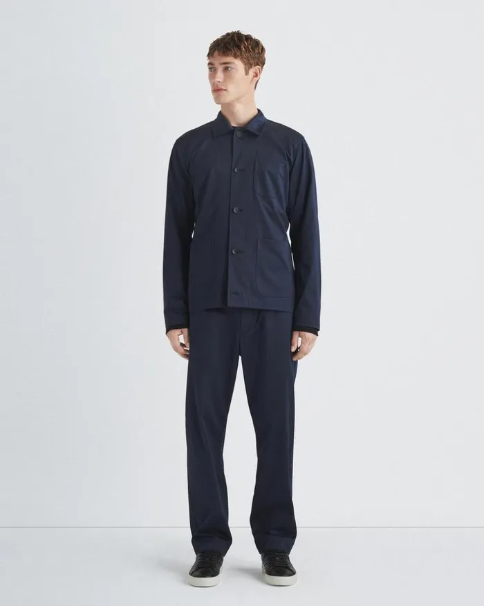 Men Pants Rag 038 Bone Shift Cotton Sateen Trouser Navy