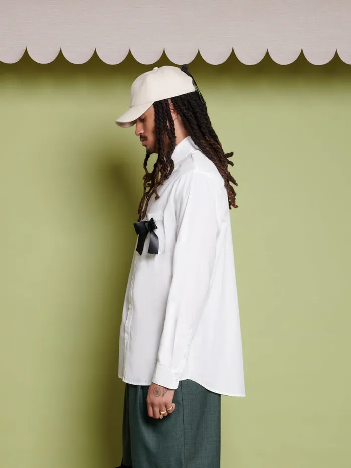 Men Penny Bow Pocket Shirt Snow White Sister Jane Shirts