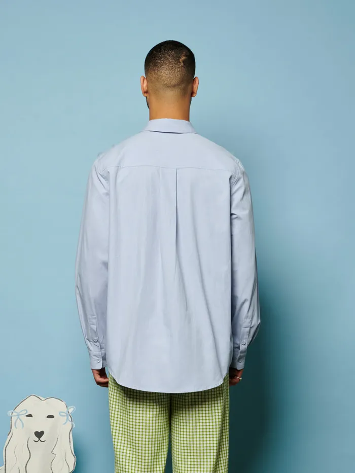 Men Penny Tulle Bow Shirt Pale Blue Sister Jane Shirts