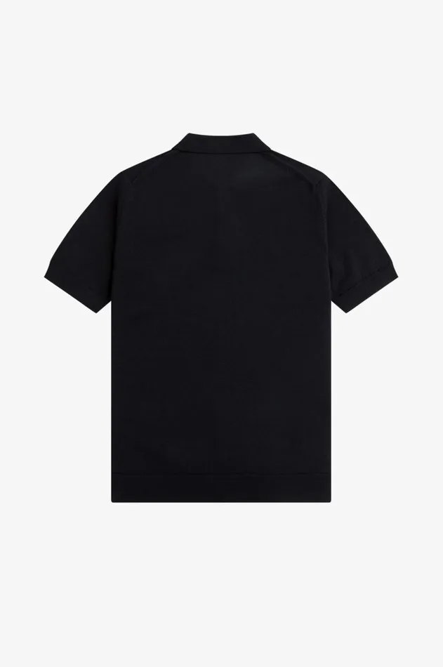 Men Polo Shirts Fred Perry Classic Knitted Shirt Navy