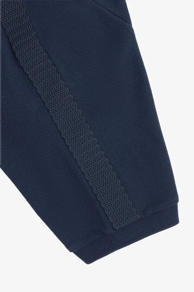 Men Polo Shirts Fred Perry Honeycomb Taped Polo Shirt Dark Carbon