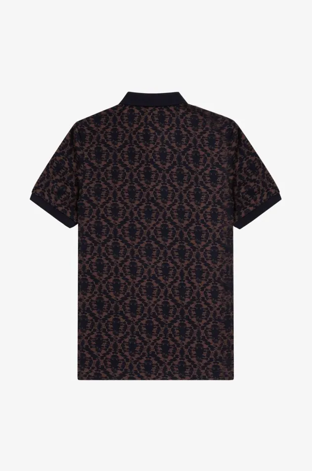 Men Polo Shirts Fred Perry Ink Blot Print Fred Perry Shirt Carrington Bricknavy