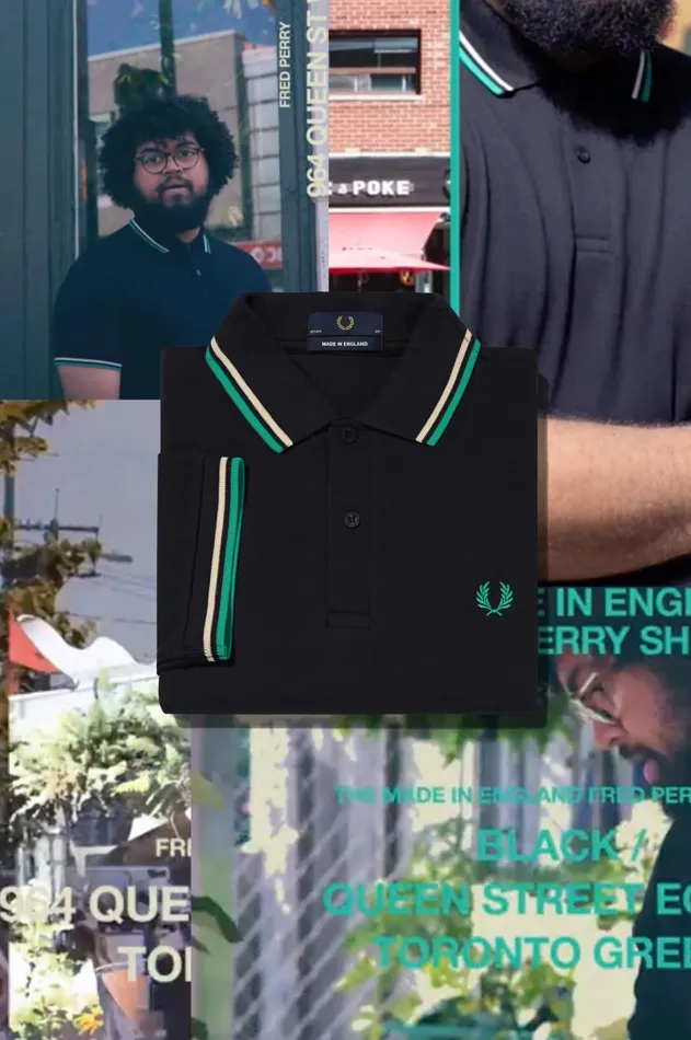 Men Polo Shirts Fred Perry M12 Blackqueen Streettoronto Green
