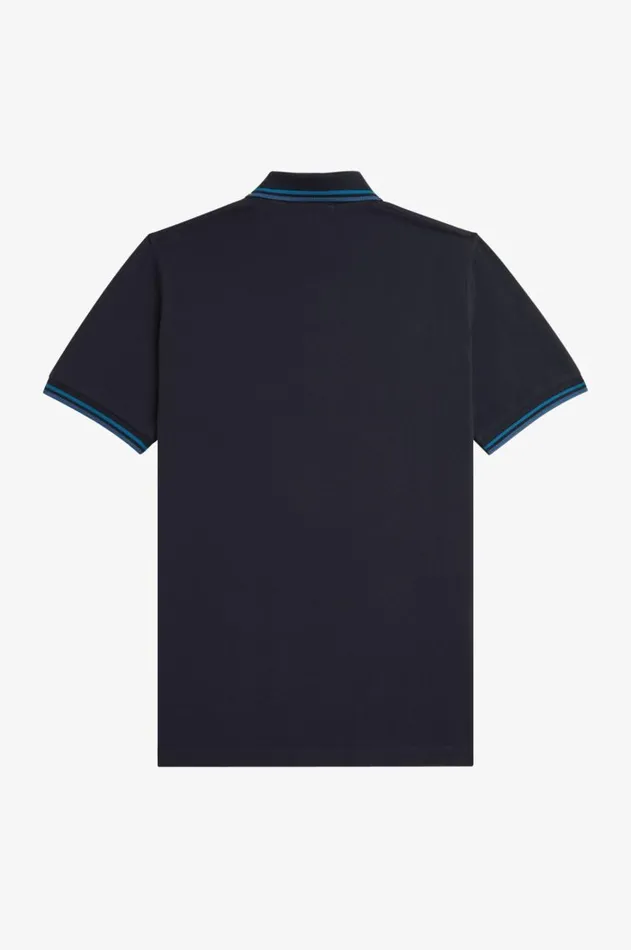 Men Polo Shirts Fred Perry M12 Navyrunaway Bay Oceanmidnight Blue