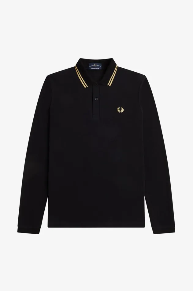 Men Polo Shirts Fred Perry M1212 Blackchampagnechampagne