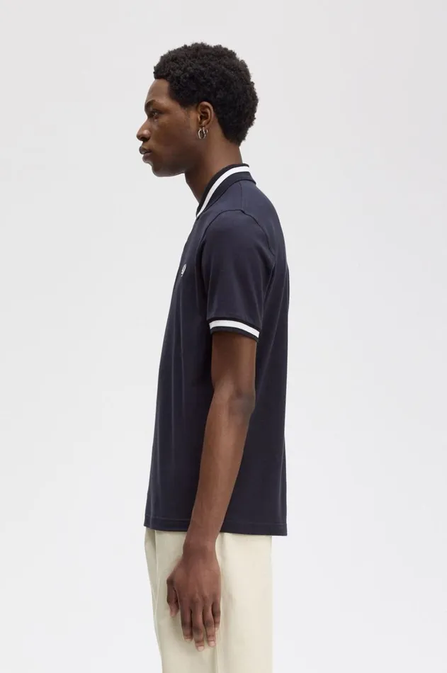 Men Polo Shirts Fred Perry M2 Navysnow White