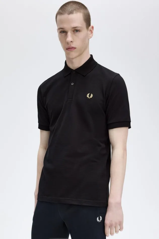Men Polo Shirts Fred Perry M3 Blackchampagne