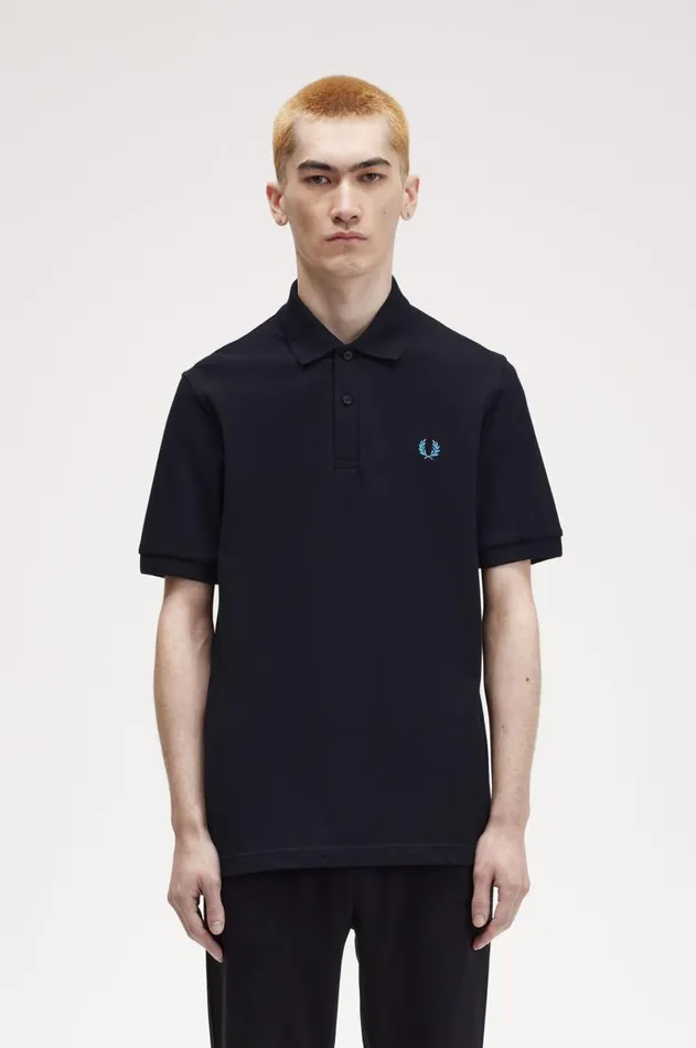 Men Polo Shirts Fred Perry M3 Blackrunaway Bay Ocean