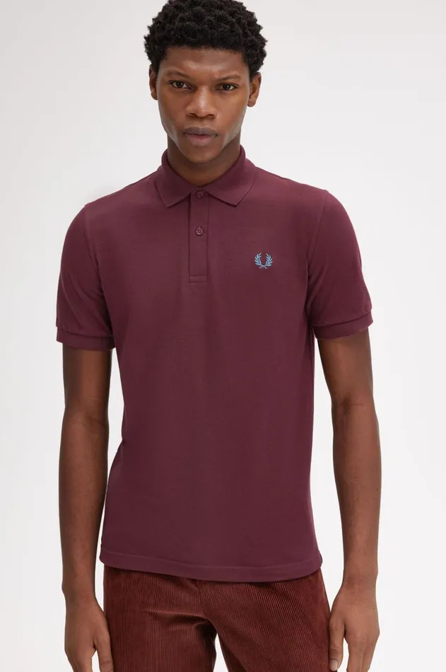 Men Polo Shirts Fred Perry M3 Oxbloodrunaway Bay Ocean