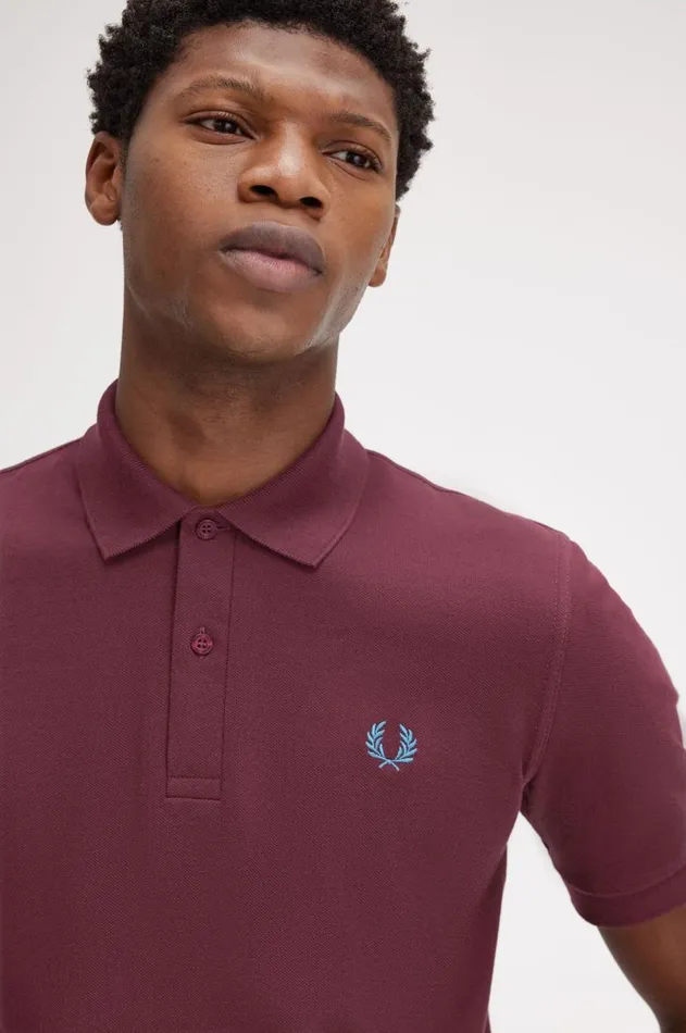 Men Polo Shirts Fred Perry M3 Oxbloodrunaway Bay Ocean