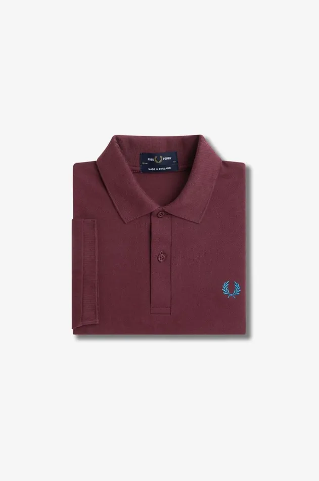 Men Polo Shirts Fred Perry M3 Oxbloodrunaway Bay Ocean