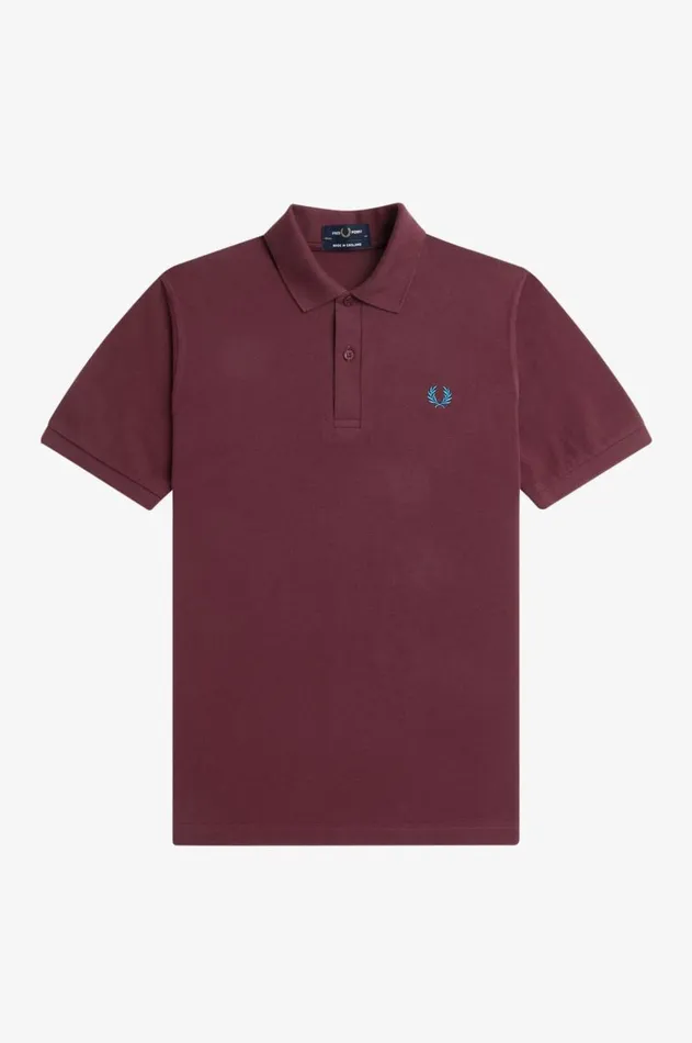 Men Polo Shirts Fred Perry M3 Oxbloodrunaway Bay Ocean