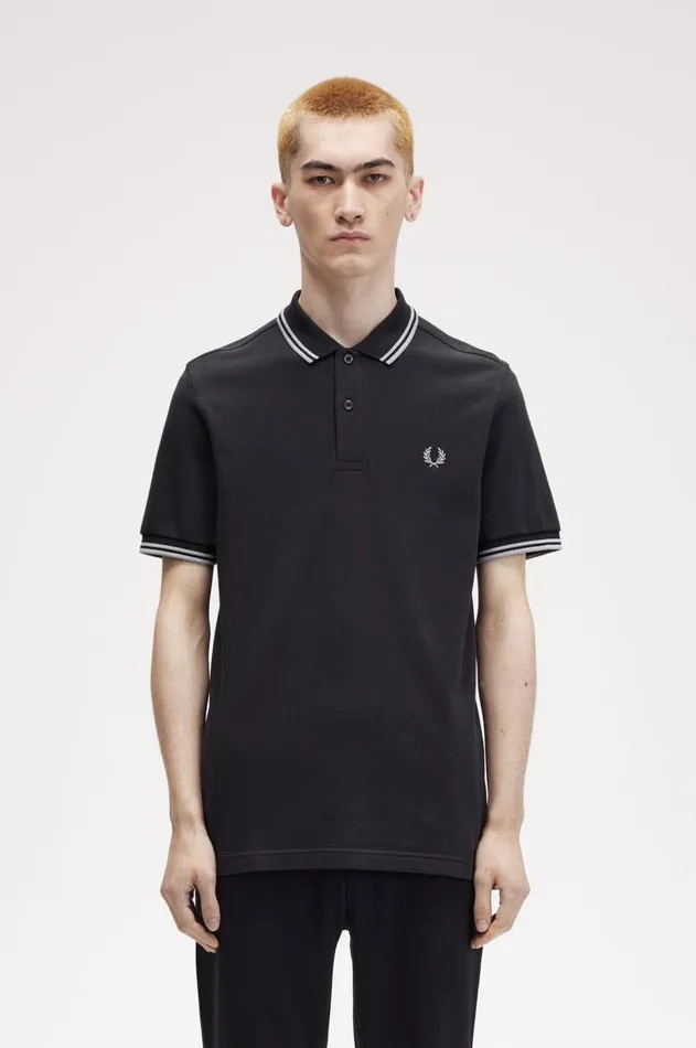 Men Polo Shirts Fred Perry M3600 Anchor Greylimestonelimestone