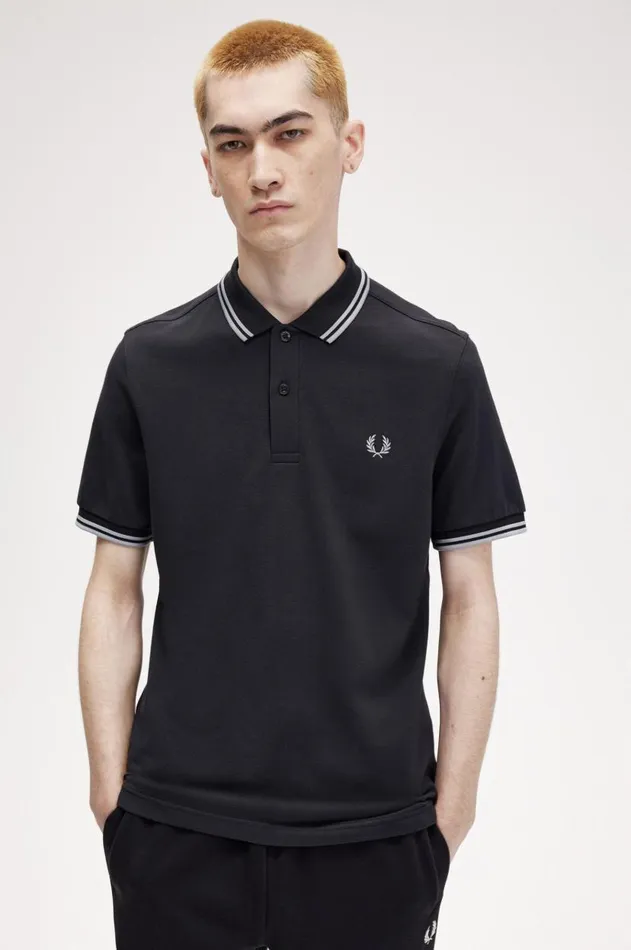 Men Polo Shirts Fred Perry M3600 Anchor Greylimestonelimestone