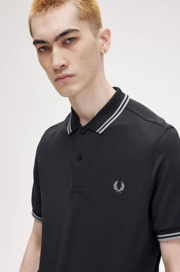 Men Polo Shirts Fred Perry M3600 Anchor Greylimestonelimestone