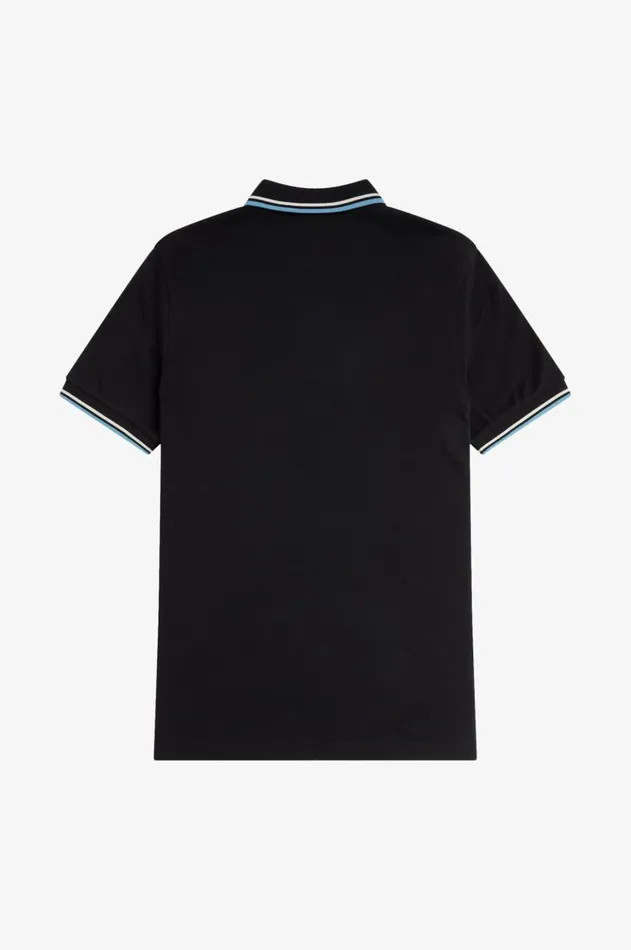 Men Polo Shirts Fred Perry M3600 Blackecrusoft Blue