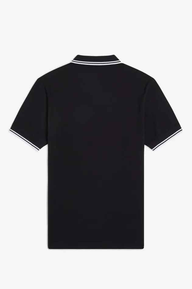 Men Polo Shirts Fred Perry M3600 Blackwhitewhite