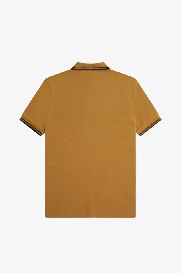 Men Polo Shirts Fred Perry M3600 Dark Caramelblackblack