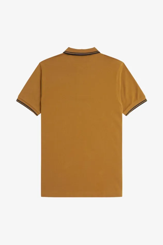 Men Polo Shirts Fred Perry M3600 Dark Caramelblackblack
