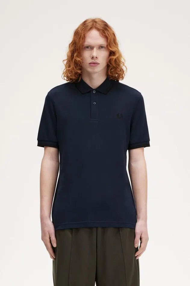 Men Polo Shirts Fred Perry M3600 Dark Carbonblackblack