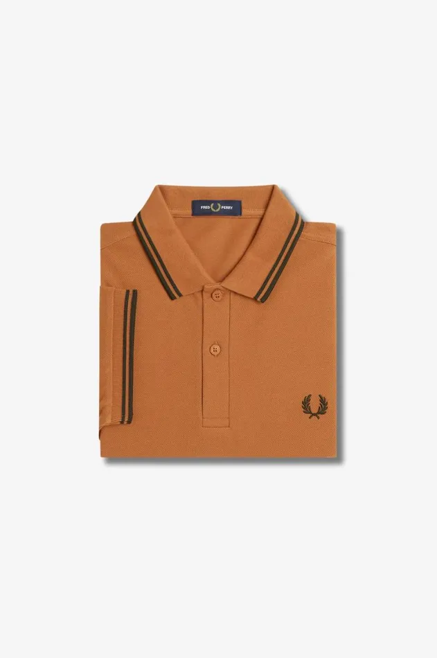 Men Polo Shirts Fred Perry M3600 Marmaladeblackblack