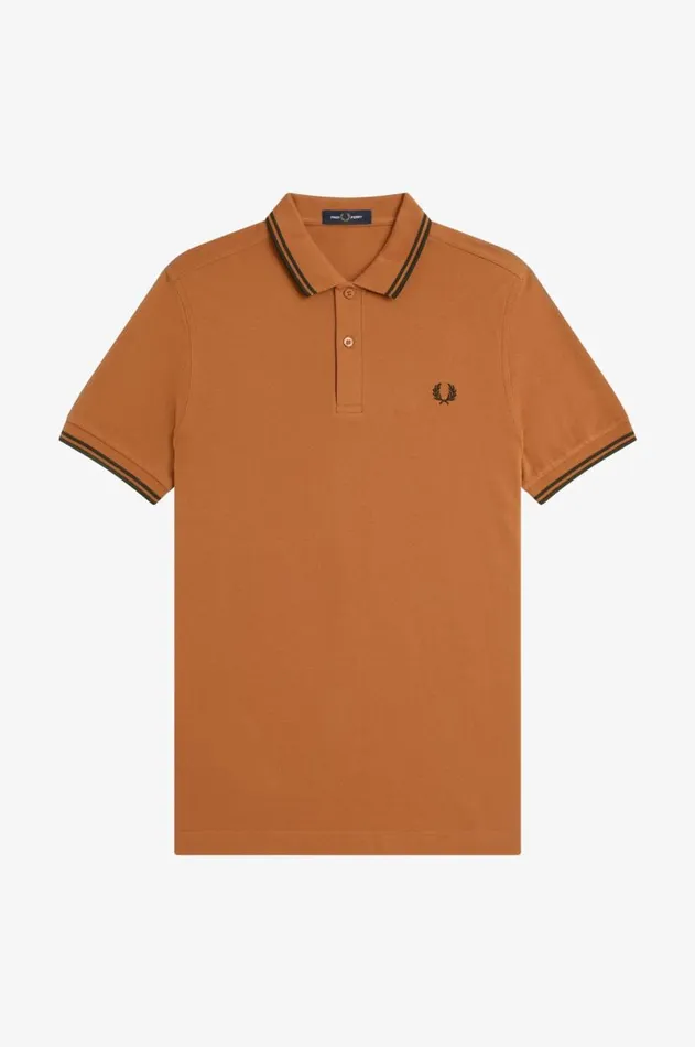 Men Polo Shirts Fred Perry M3600 Marmaladeblackblack