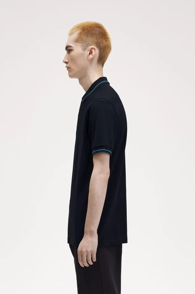 Men Polo Shirts Fred Perry M3600 Navyoceandark Carbon