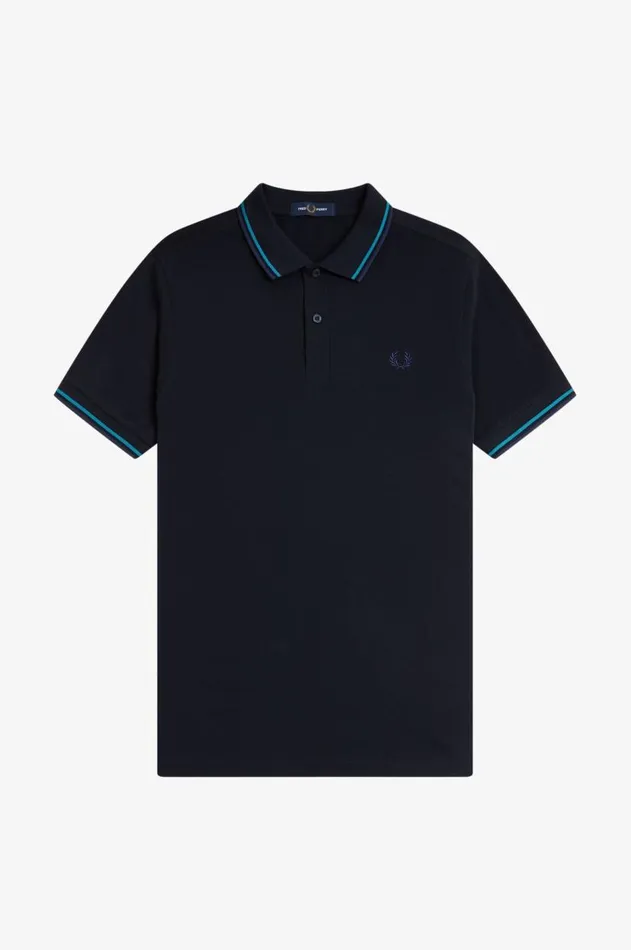 Men Polo Shirts Fred Perry M3600 Navyoceandark Carbon
