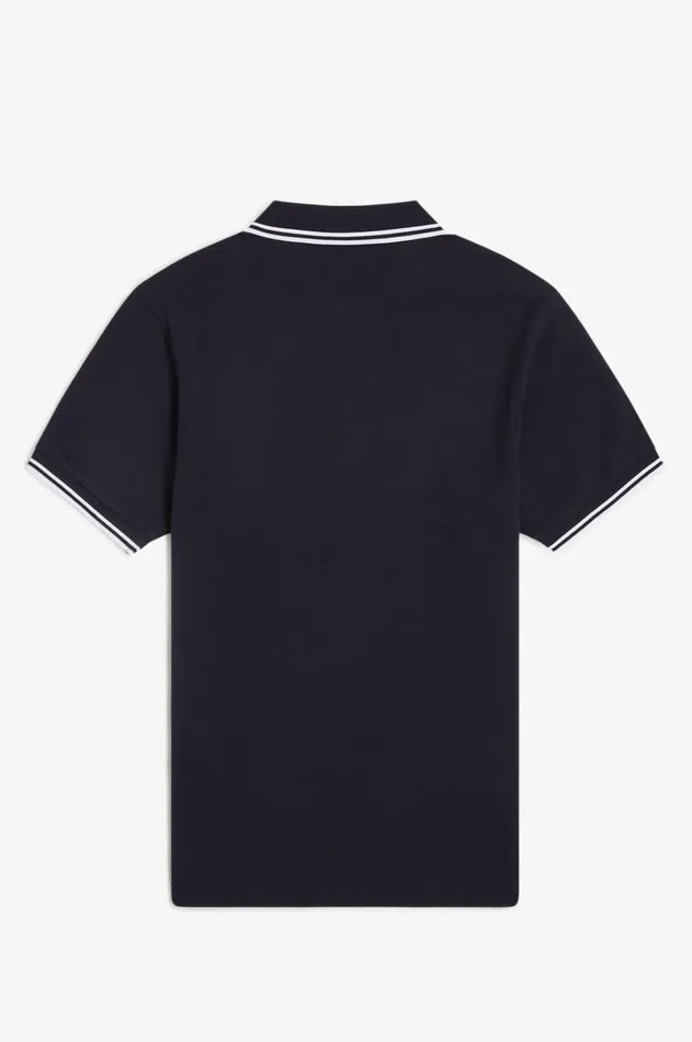 Men Polo Shirts Fred Perry M3600 Navywhitewhite