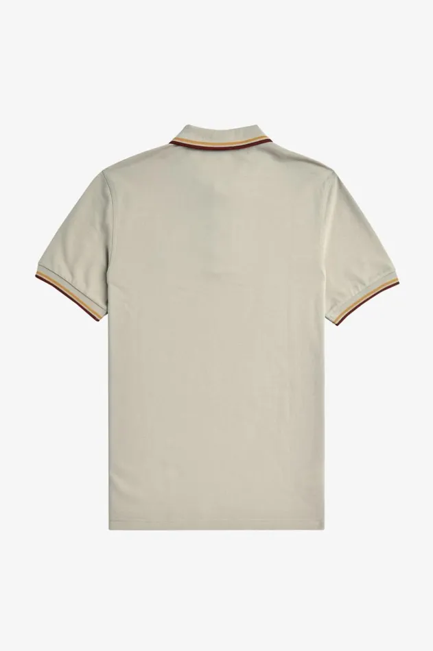 Men Polo Shirts Fred Perry M3600 Oatmealhoneycombwhisky Brown
