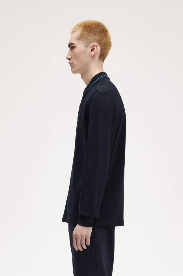 Men Polo Shirts Fred Perry M3636 Navyrunaway Bay Oceandark Carbon