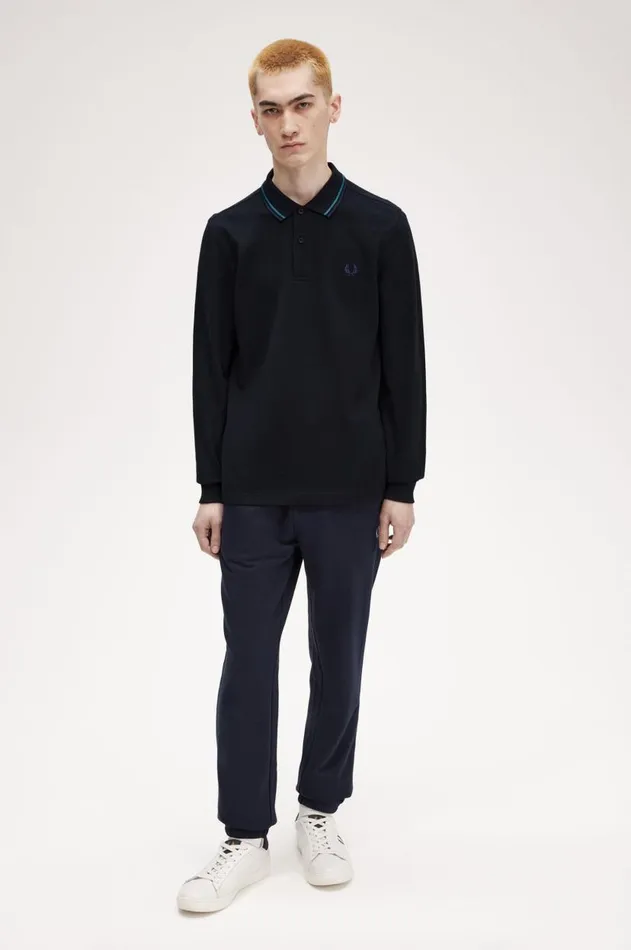 Men Polo Shirts Fred Perry M3636 Navyrunaway Bay Oceandark Carbon