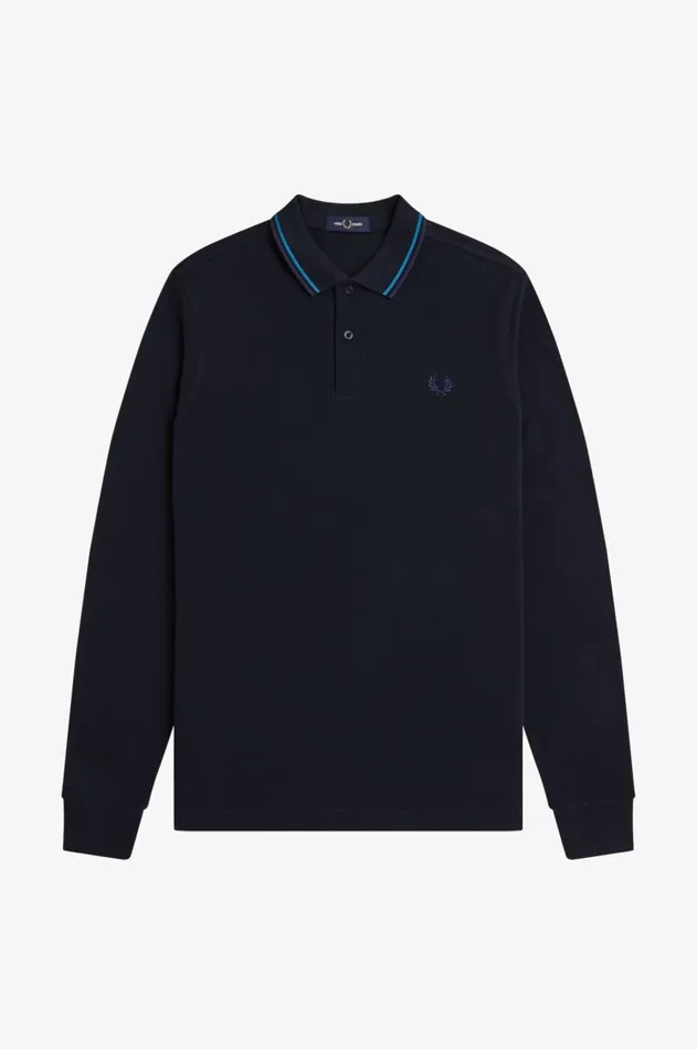 Men Polo Shirts Fred Perry M3636 Navyrunaway Bay Oceandark Carbon