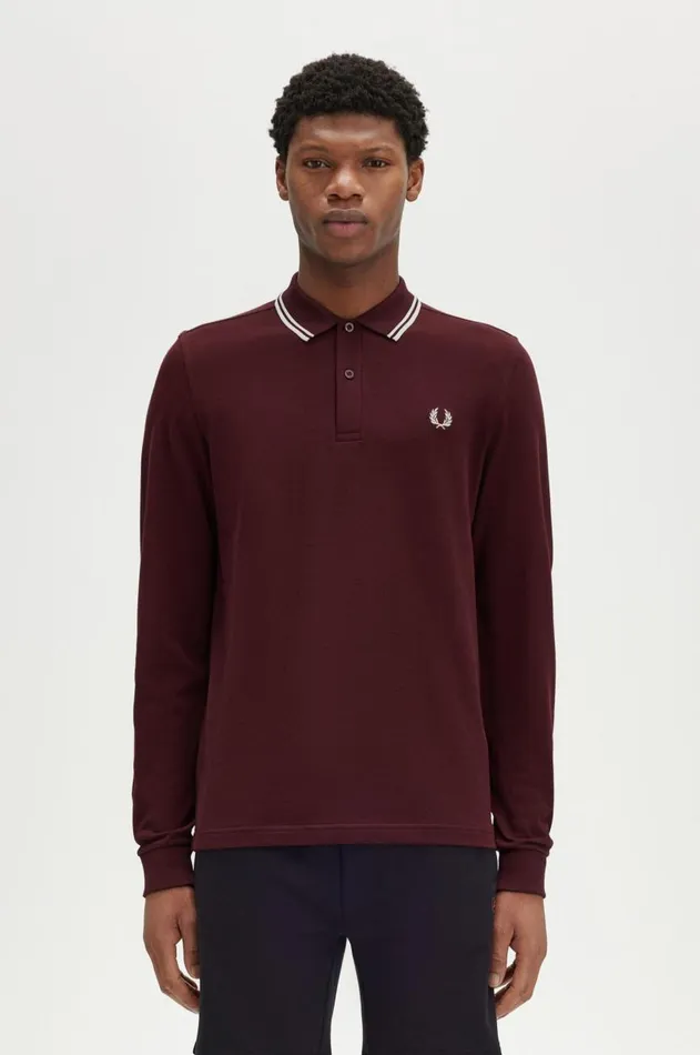 Men Polo Shirts Fred Perry M3636 Oxbloodecruecru