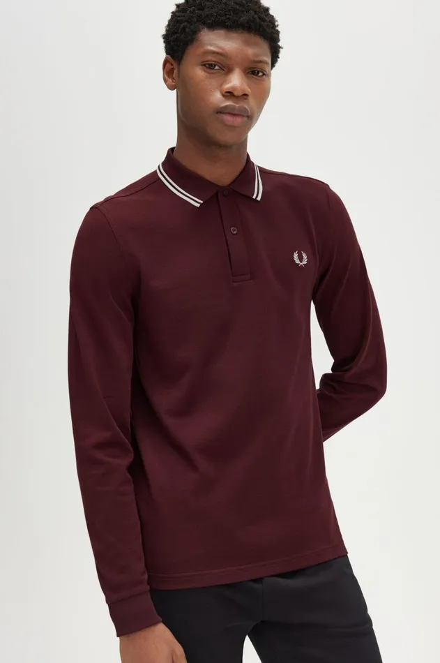 Men Polo Shirts Fred Perry M3636 Oxbloodecruecru