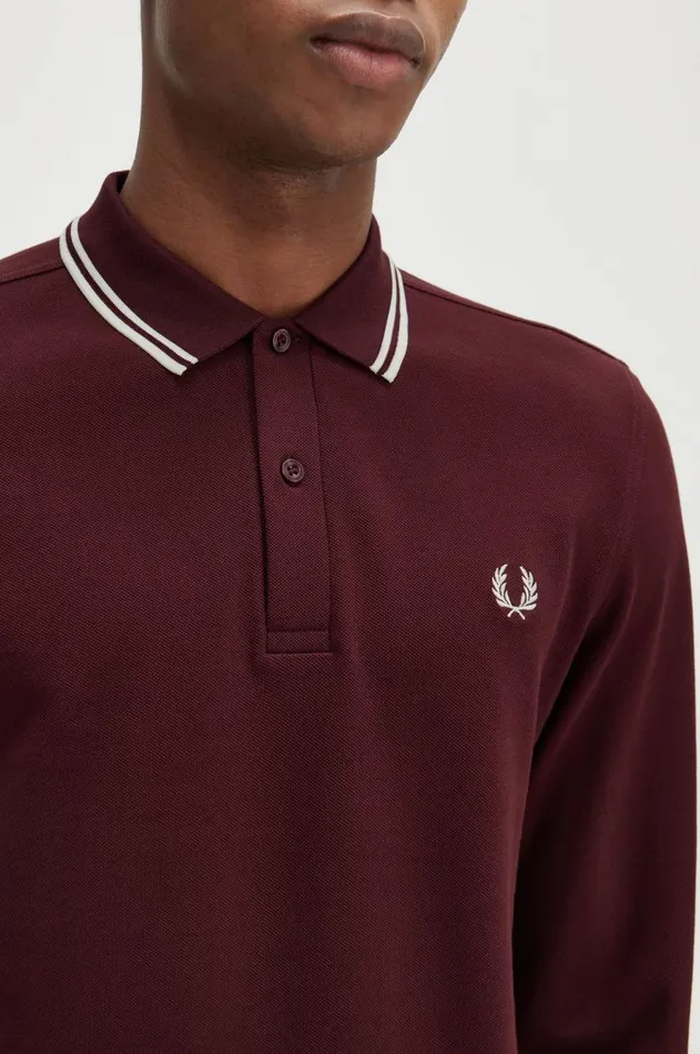 Men Polo Shirts Fred Perry M3636 Oxbloodecruecru
