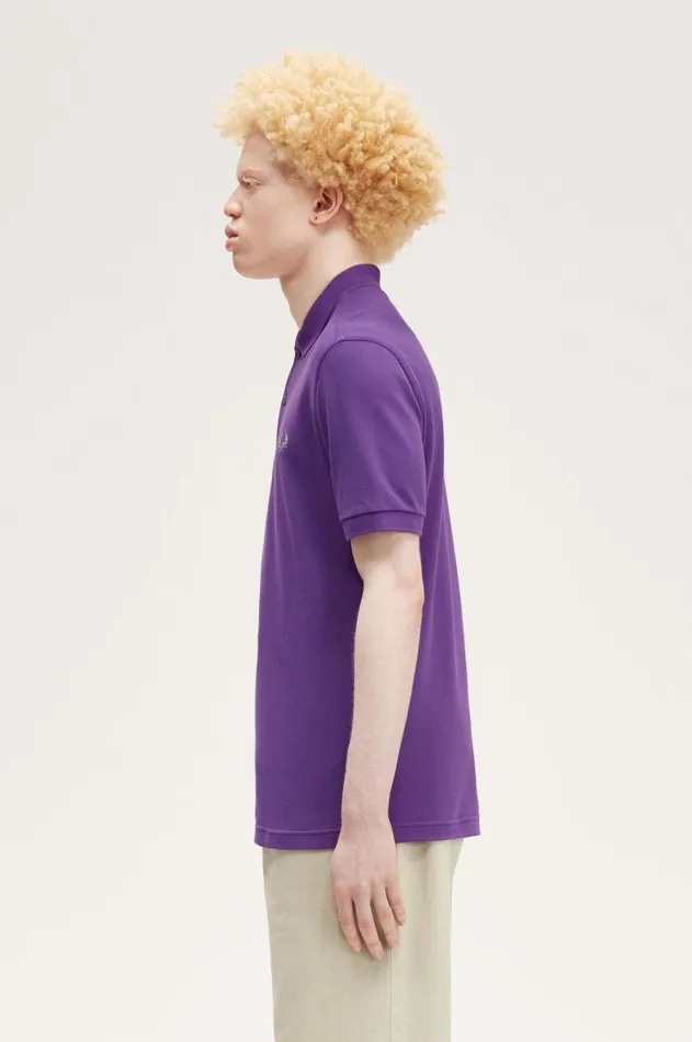 Men Polo Shirts Fred Perry M6000 Amethystsilver Blue