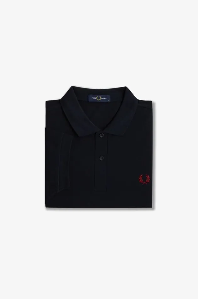 Men Polo Shirts Fred Perry M6000 Navyburnt Red