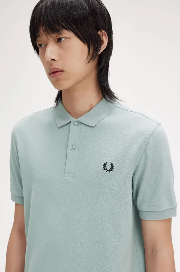 Men Polo Shirts Fred Perry M6000 Silver Blueblack