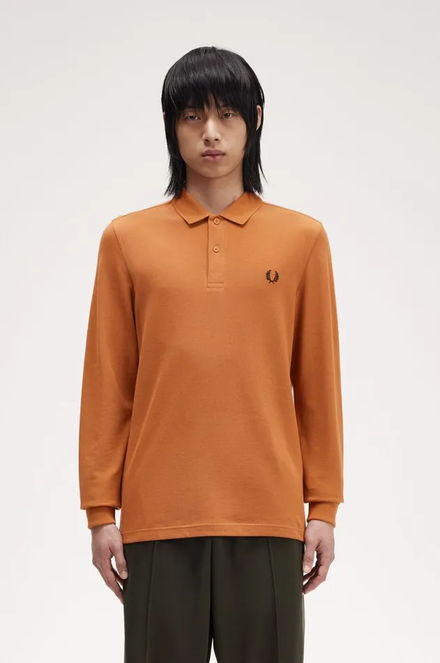 Men Polo Shirts Fred Perry M6006 Marmaladeblack