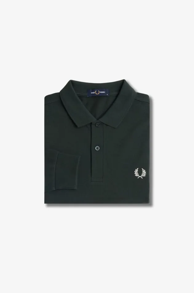 Men Polo Shirts Fred Perry M6006 Nightgreensnow White