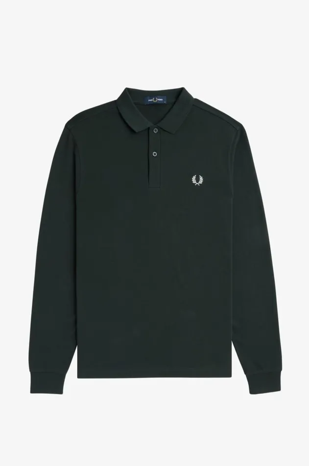 Men Polo Shirts Fred Perry M6006 Nightgreensnow White