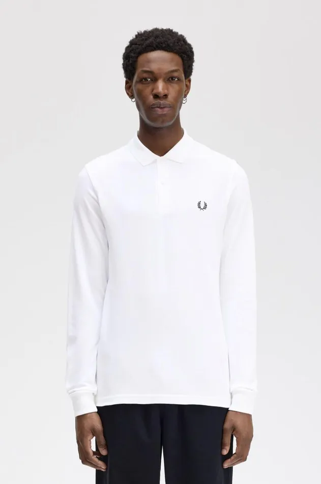 Men Polo Shirts Fred Perry M6006 Whitenavy