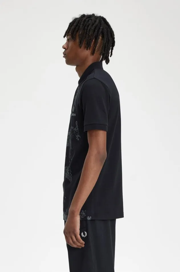 Men Polo Shirts Fred Perry Skull Fred Perry Shirt Black