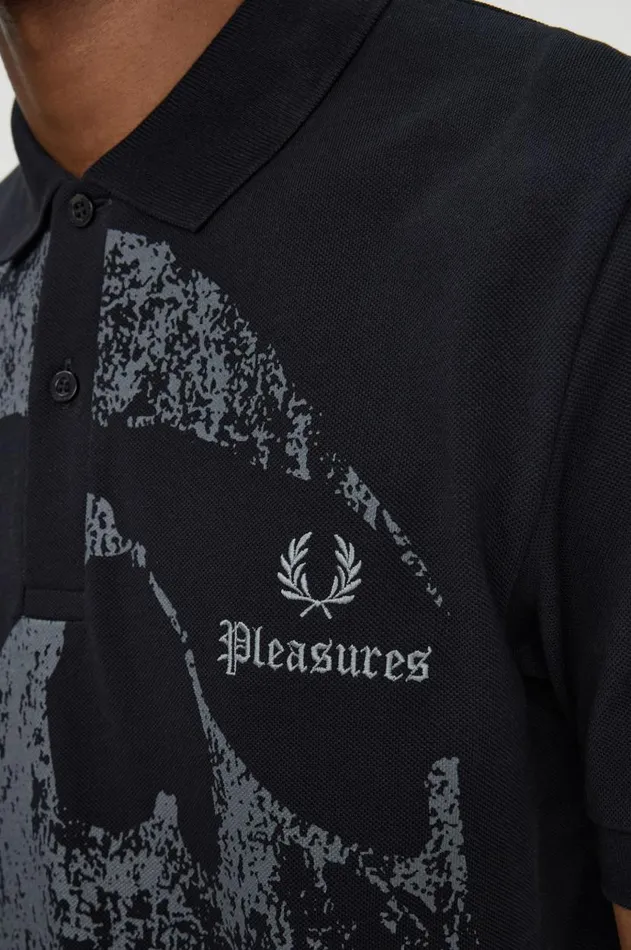 Men Polo Shirts Fred Perry Skull Fred Perry Shirt Black