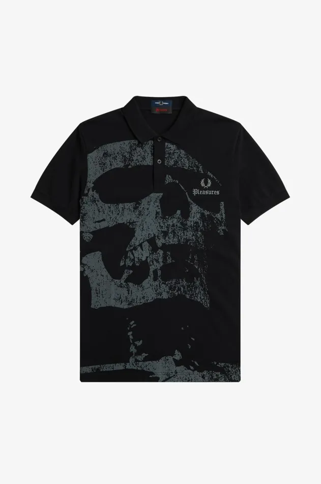 Men Polo Shirts Fred Perry Skull Fred Perry Shirt Black